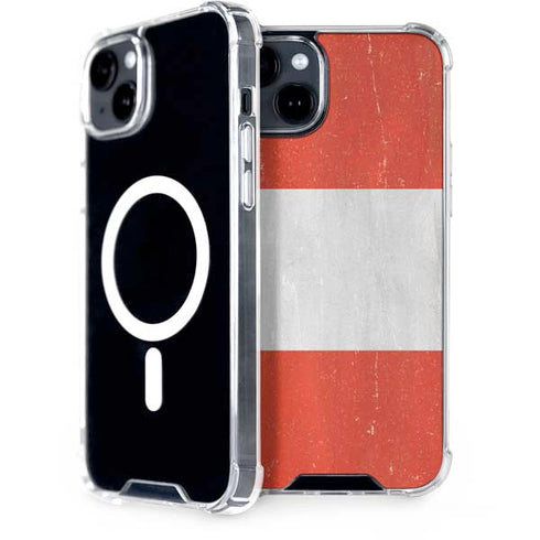 Distressed Austria Flag iPhone 14 MagSafe Case